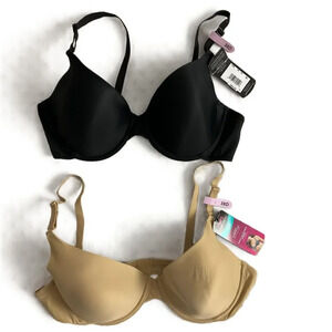 Maidenform Black and Cream Bras